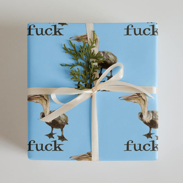 Fuck Pelican Wrapping Paper Sheets