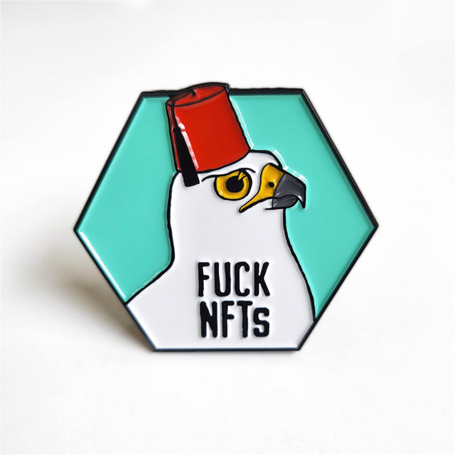 FUCK NFTs Pin: Fez