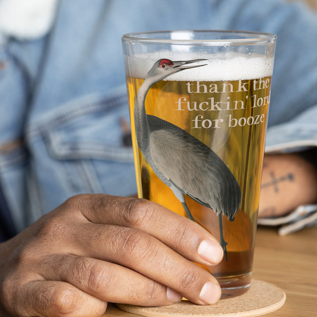Thank The Fuckin' Lord For Booze Shaker Pint Glass