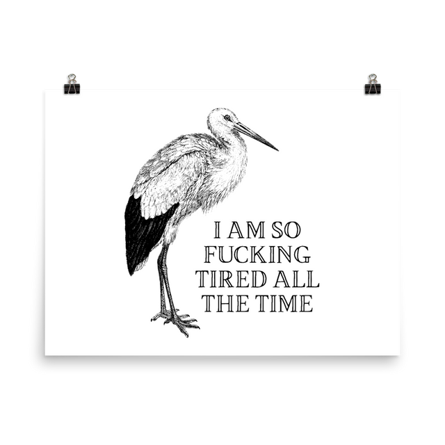 I Am So Fucking Tired All The Time Poster