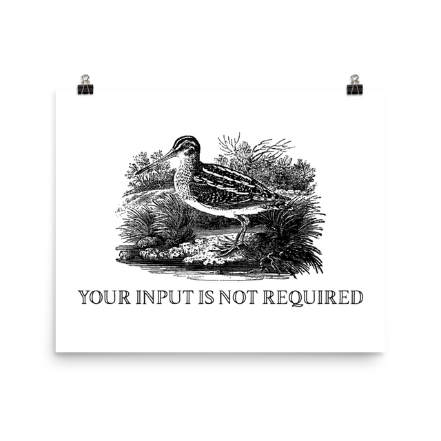 Input Not Required Poster