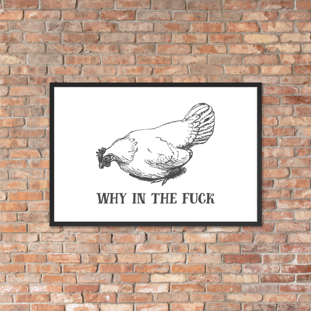 Why In The Fuck Framed Poster