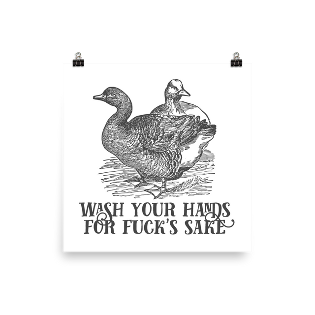 Wash Your Hands For Fuck's Sake Poster